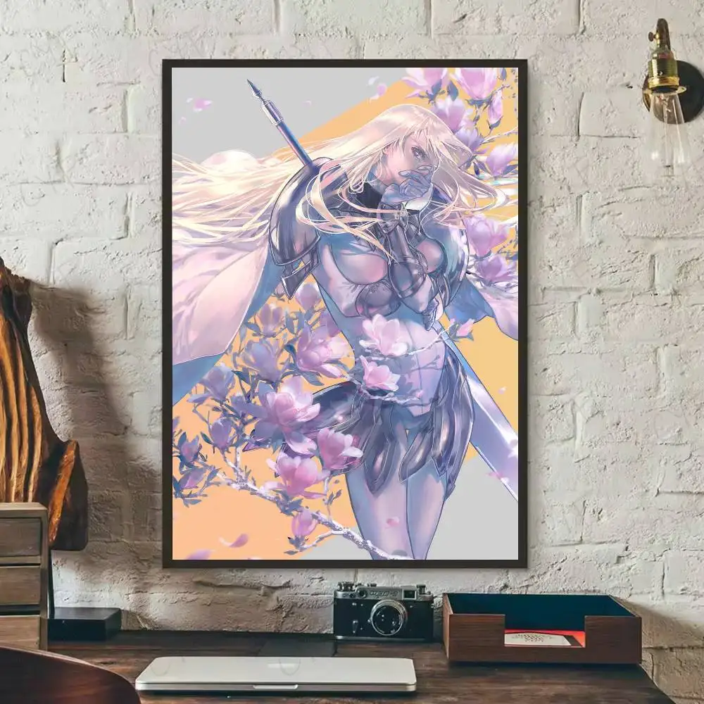 Anime Claymore Beautiful Girl With Flower Wall Art