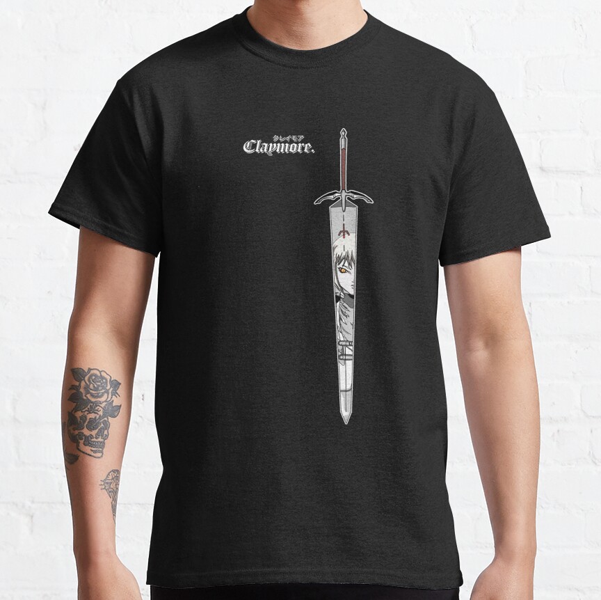 Dauf Claymore Dark Manga Graphic T-shirt - Image 3