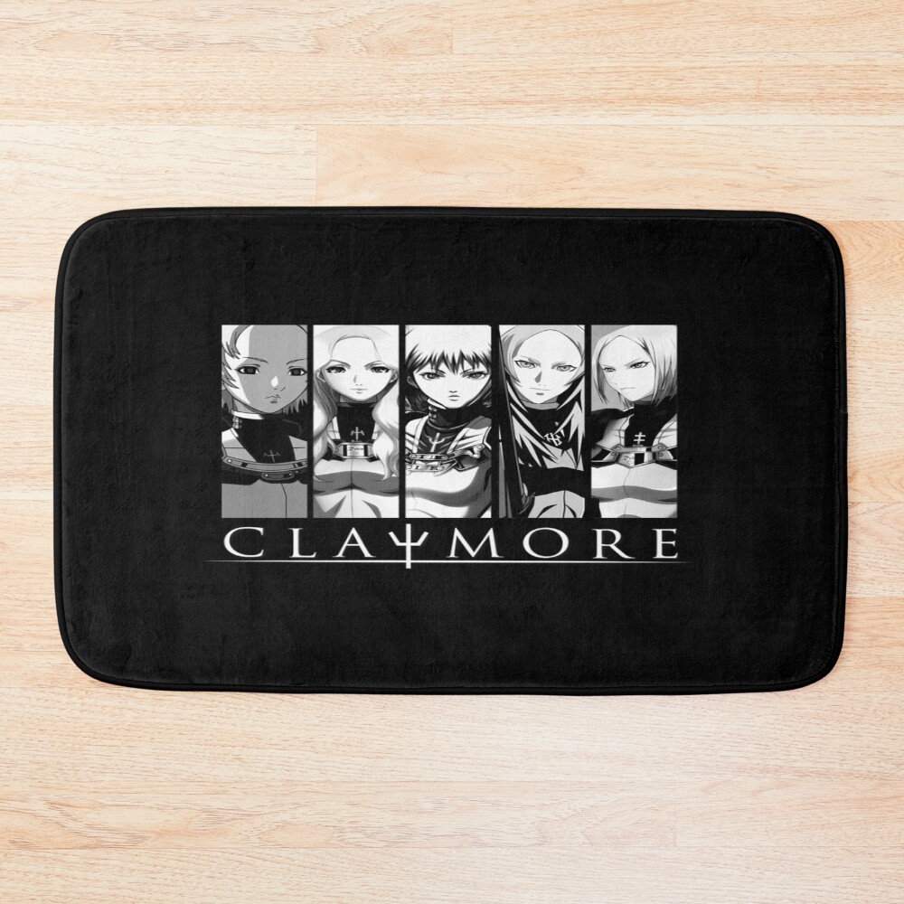 Funny Claymore Main Characters Bath Mat