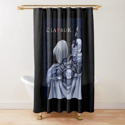 Claymore Handle With Two Hands Quote Shower Curtain