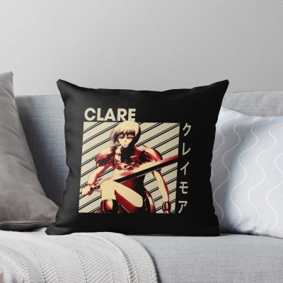 Clare Claymore Japanese Manga Throw Pillow