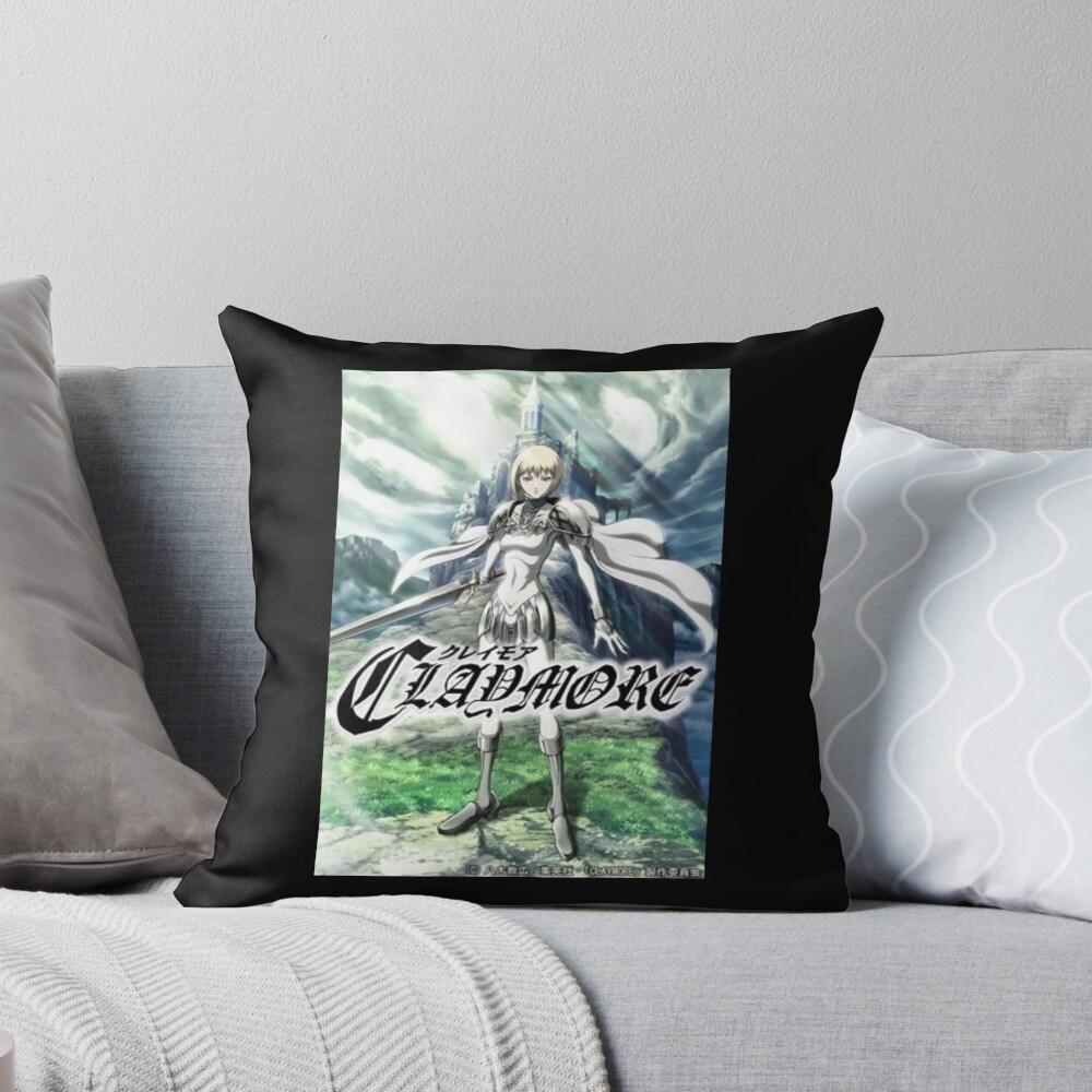 Funny Claymore Characters Throw Pillow