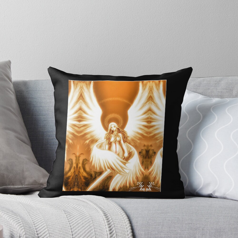 Retro Teresa Claymore Manga Throw Pillow