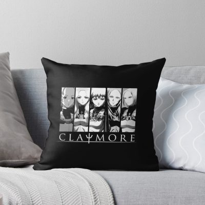 Funny Claymore Main Characters Throw Pillow